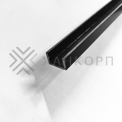 Поручень FOP-210, 16.8x13 под стекло 12 мм длина 4 м, нержавейка/черный