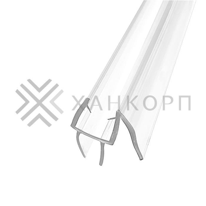 Уплотнитель ПРЕМИУМ нижний прозрачный 2.2 м под стекло 10 мм FDPP-406.10 PVC/CL