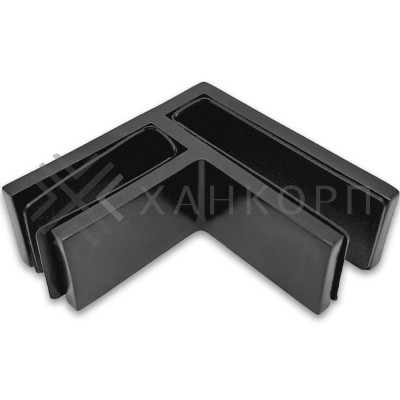 Крепление стекла FKK-202, 67х66 мм стекло-стекло 90°, нержавейка/черный