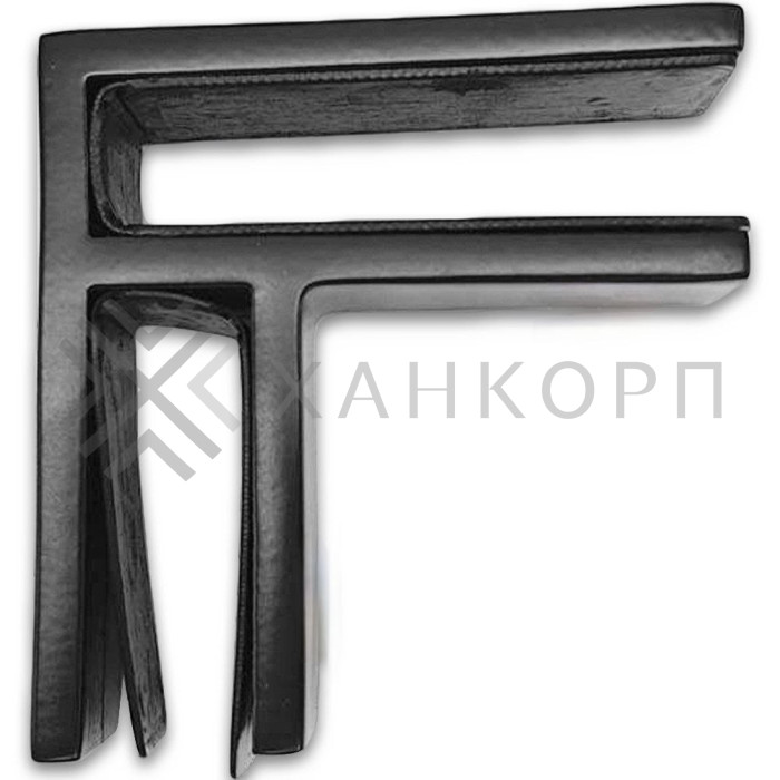 Крепление стекла FKK-202, 67х66 мм стекло-стекло 90°, нержавейка/черный