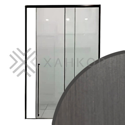 Раздвижная система Нимфа FDS-8 в проем, нержавейка/оружейная сталь