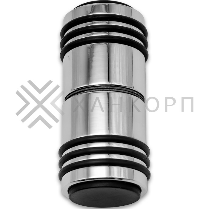 Ручка кноб Йота FDR-143 с двумя резиновыми торцами, алюминий/хром