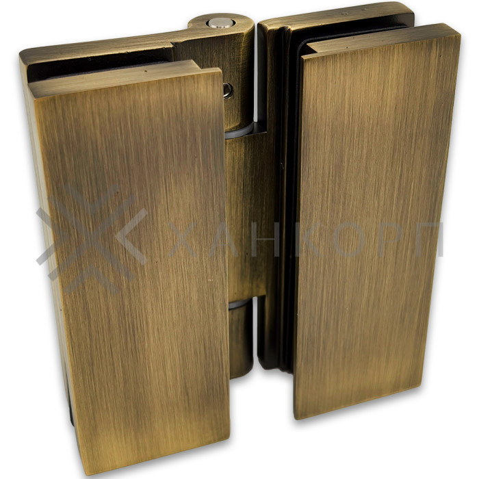 Петля Гера FDP-121 стекло-стекло 180˚, цинк/бронза