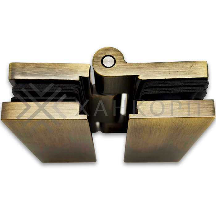 Петля Гера FDP-121 стекло-стекло 180˚, цинк/бронза