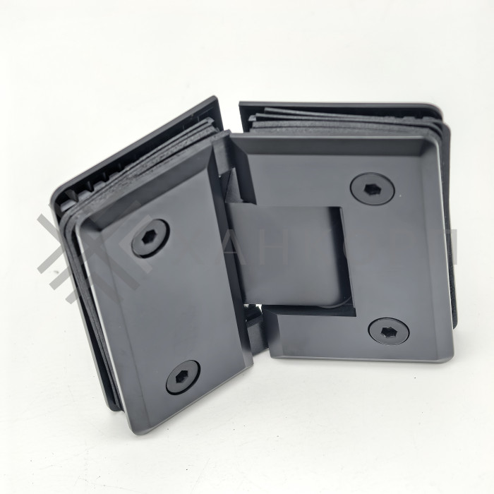 Петля Бета β FDP-24 стекло-стекло 135˚, нержавейка/черный