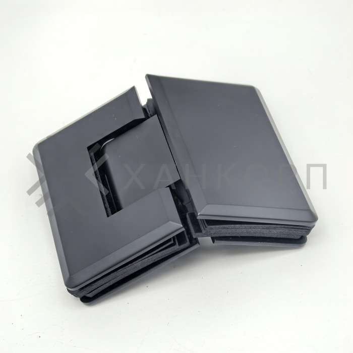 Петля Бета β FDP-24 стекло-стекло 135˚, нержавейка/черный