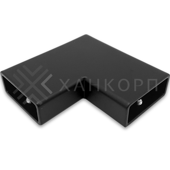 Соединитель FDC-41 трубы 30х10 горизонтальный 90°, нержавейка/черный