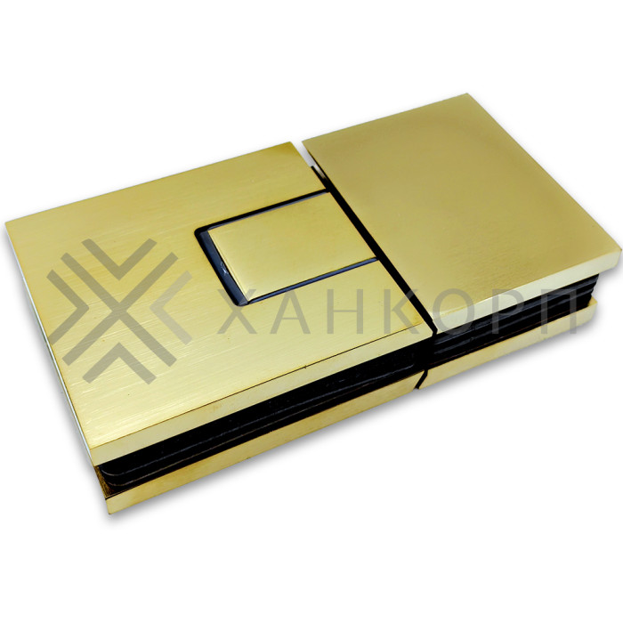 Петля Сирена FDP-212 стекло-стекло 180˚, латунь/брашированное золото