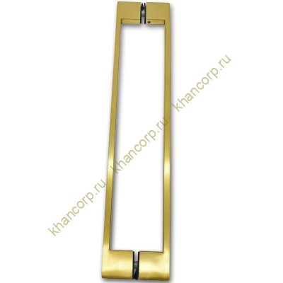 Ручка скоба FDR-92, 10х15х450х1.0 мм, нержавейка/брашированное золото