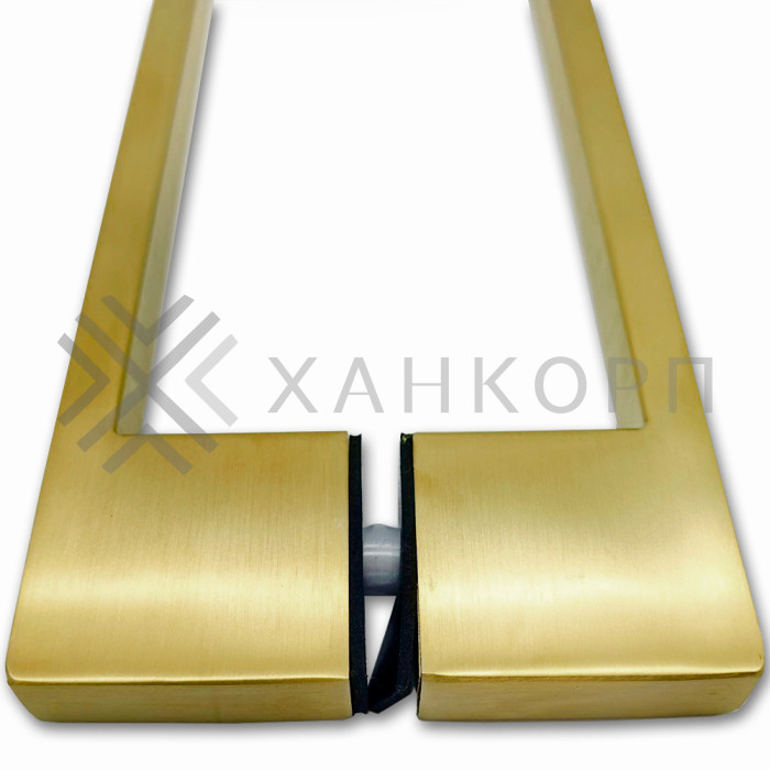 Ручка скоба FDR-92, 10х15х450х1.0 мм, нержавейка/брашированное золото