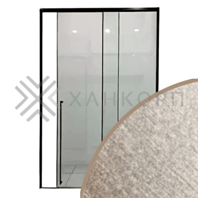 Раздвижная система Нимфа FDS-8 в проем, нержавейка/золотой песок