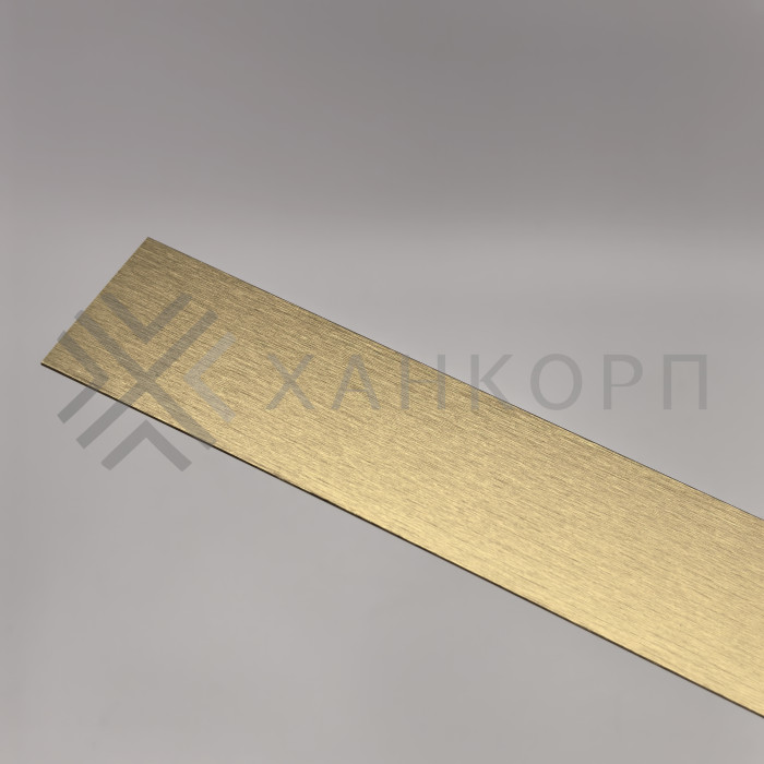 Крышка FKP-442.3 для профиля зажимного FKP-443, длина 3 м, алюминий/брашированное золото