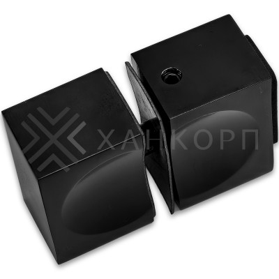 Ручка кноб FDR-66 с одним резиновым торцом, алюминий/черный