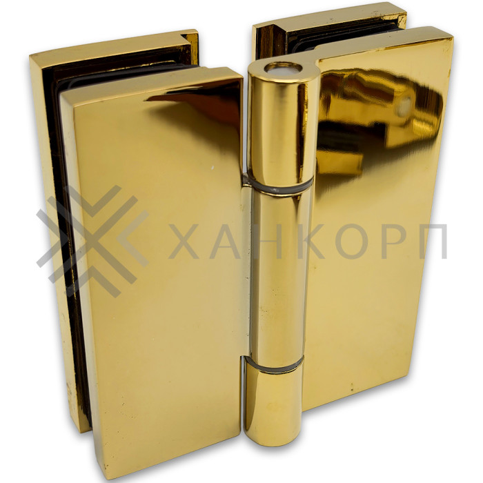 Петля Гера FDP-121 стекло-стекло 180˚, цинк/золото