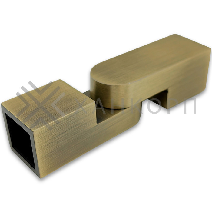 Соединитель FDC-57 трубы 15х15 регулируемый 90°-180°, нержавейка/бронза