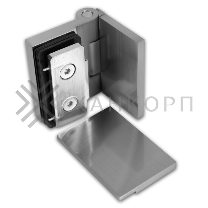 Петля Майя FDP-170 стена-стекло 90˚ открывание наружу, латунь/матовый