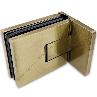 Петля Сирена FDP-210 стена-стекло 90˚ с боковым креплением, латунь/бронза