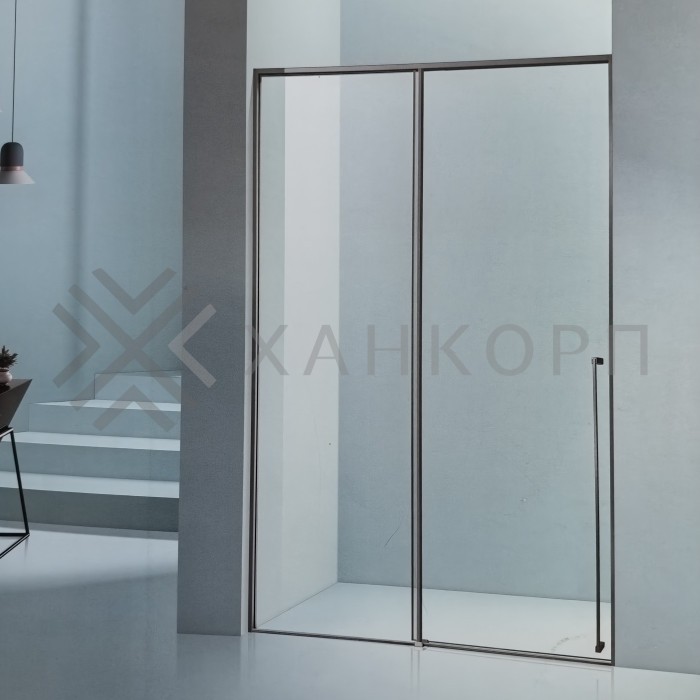 Раздвижная система Нимфа FDS-8 в проем, нержавейка/полированный