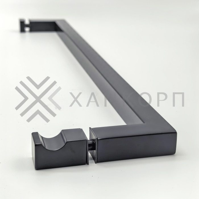 Ручка скоба FDR-85, 19х19х450х1.0 мм, нержавейка/черный