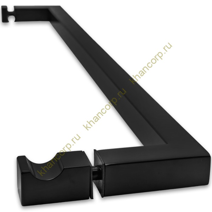 Ручка скоба FDR-85, 19х19х450х1.0 мм, нержавейка/черный