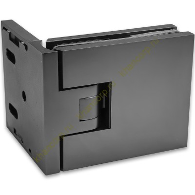 Петля Афродита FDP-230, стена-стекло 90° с крышками, латунь/оружейная сталь