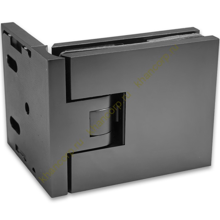 Петля Афродита FDP-230, стена-стекло 90° с крышками, латунь/оружейная сталь