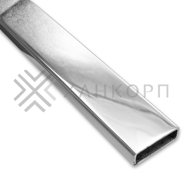 Труба FDT-301, 30х10х1.0 мм 1 м, нержавейка/полированный6К