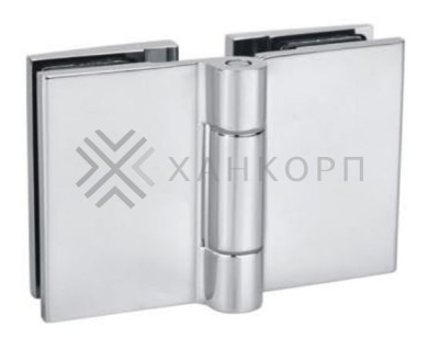 Петля Рея FDP-222 стекло-стекло 180° с крышками латунь/матовый