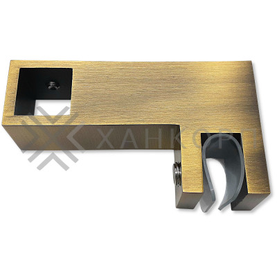 Держатель стекла FDC-55 сквозной 15х15 горизонтальный, нержавейка/бронза