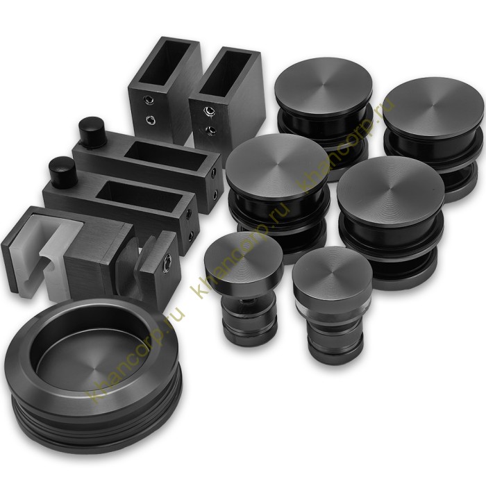 Раздвижная система Альфа α FDS-5, с двойной направляющей, нержавейка/оружейная сталь