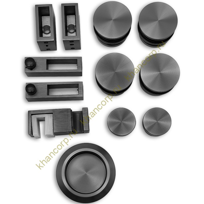 Раздвижная система Альфа α FDS-5, с двойной направляющей, нержавейка/оружейная сталь