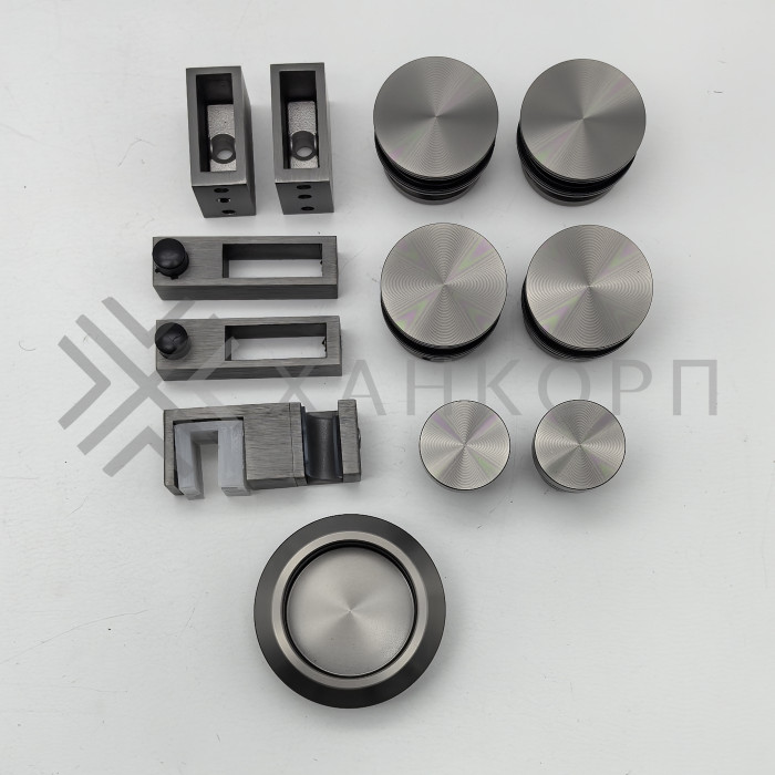 Раздвижная система Альфа α FDS-5, с двойной направляющей, нержавейка/оружейная сталь