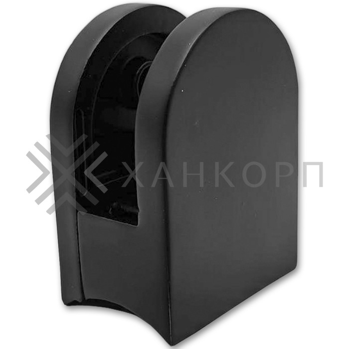 Крепление стекла FKK-80, 40х50х27 к круглой трубе Ø38 литое, нержавейка/черный