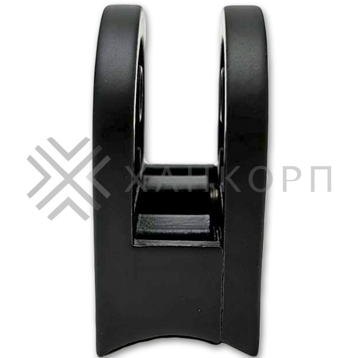 Крепление стекла FKK-80, 40х50х27 к круглой трубе Ø38 литое, нержавейка/черный