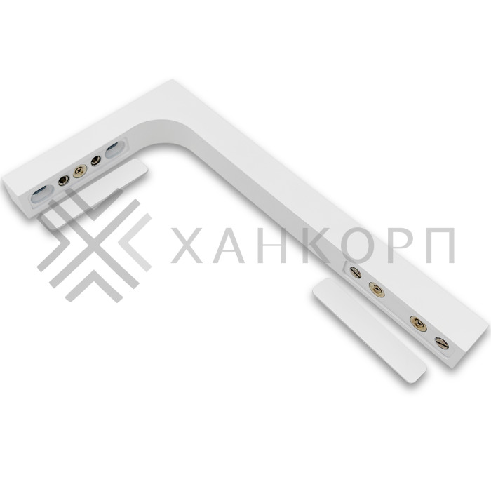 Угловой стабилизатор Диор FDK-3R стена-стекло 90˚ правый, латунь/белый