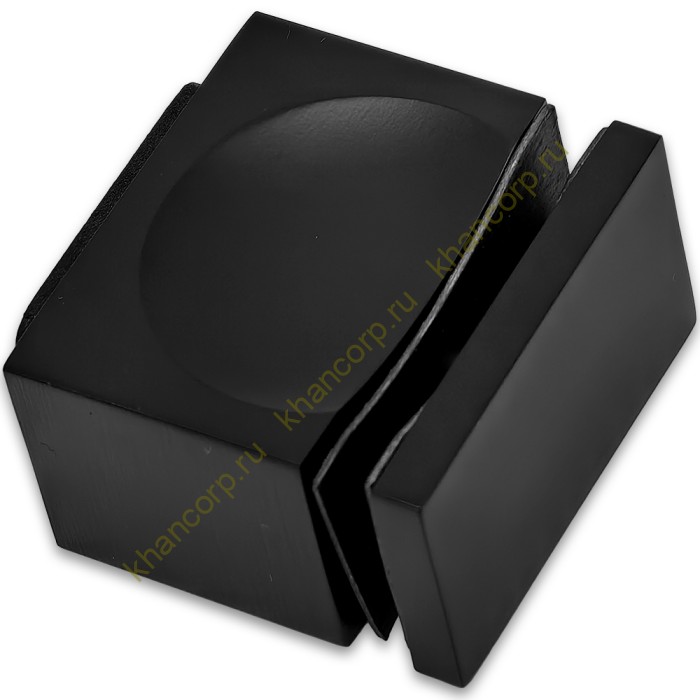 Ручка кноб FDR-67 с резиновым торцом (односторонняя), алюминий/черный