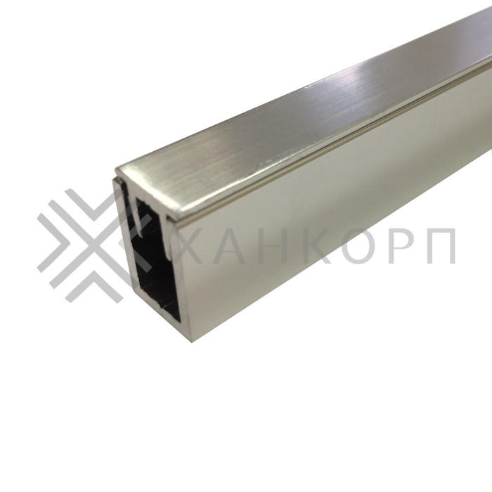 Профиль FDPA-50.3 п-образный 19х13х2 мм под стекло 8 мм, 3 м, алюминий/матовый
