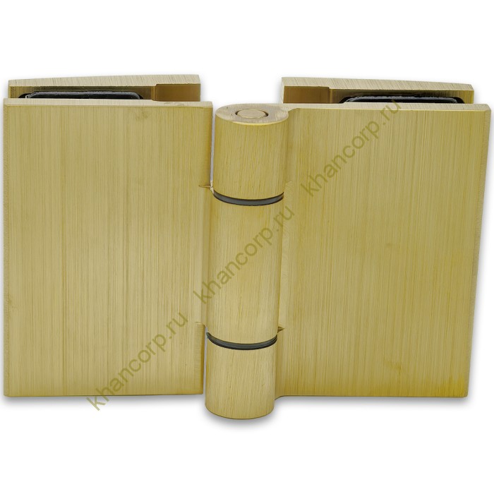 Петля Рея FDP-222 стекло-стекло 180° с крышками латунь/брашированное золото