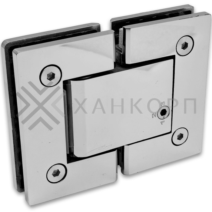 Гидравлическая петля Калипсо FDP-162 стекло-стекло 180˚ нержавейка/полированный