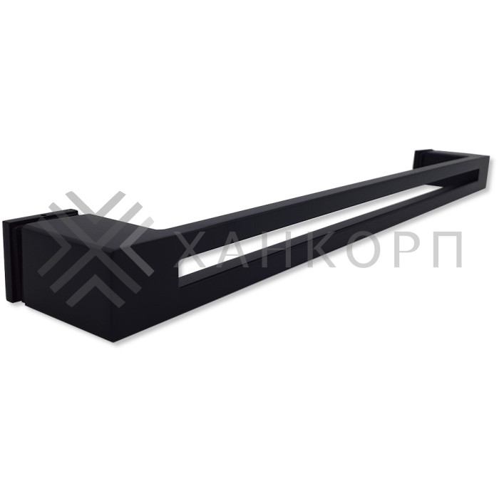 Ручка скоба FDR-93, 30х10х400х1.0 мм, нержавейка/черный