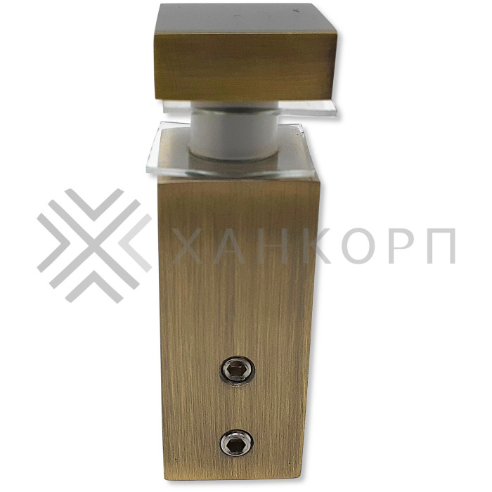 Крепление FDC-54 трубы 15х15 к стеклу, нержавейка/бронза