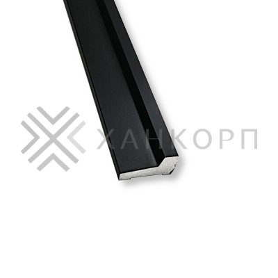 Порог алюминиевый FDPA-43.15 для душевой 1,5 м, алюминий/черный