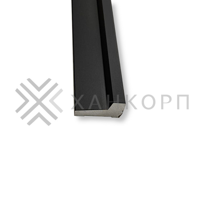 Порог алюминиевый FDPA-43.15 для душевой 1,5 м, алюминий/черный