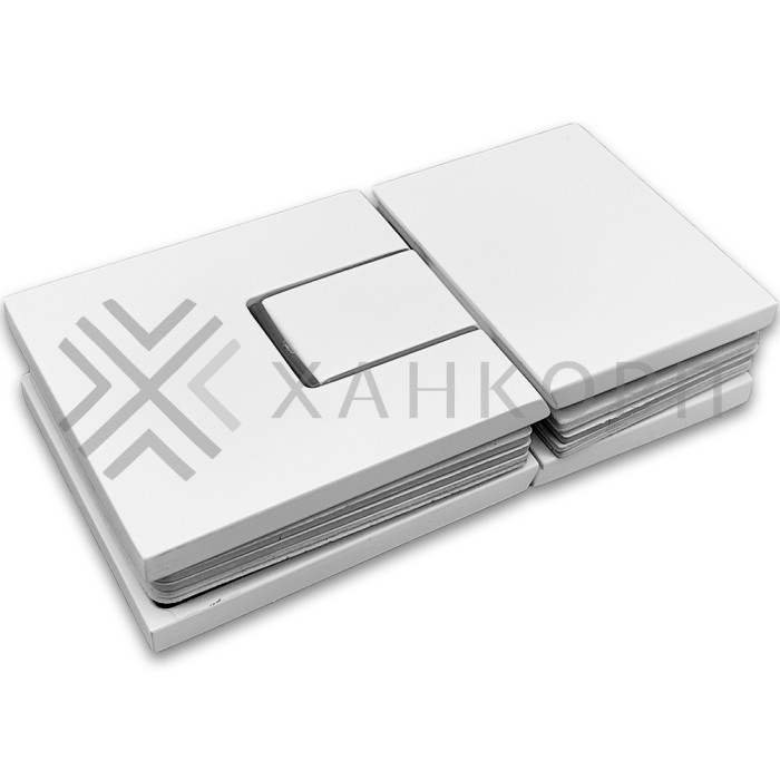 Петля Сирена FDP-212 стекло-стекло 180˚, латунь/белый