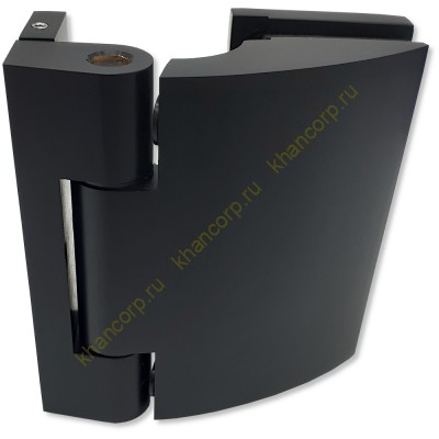 Петля Европа FDP-112 стена-стекло 90° с крышками, латунь/черный