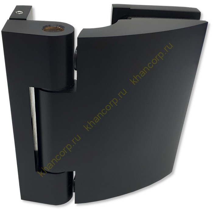 Петля Европа FDP-112 стена-стекло 90° с крышками, латунь/черный