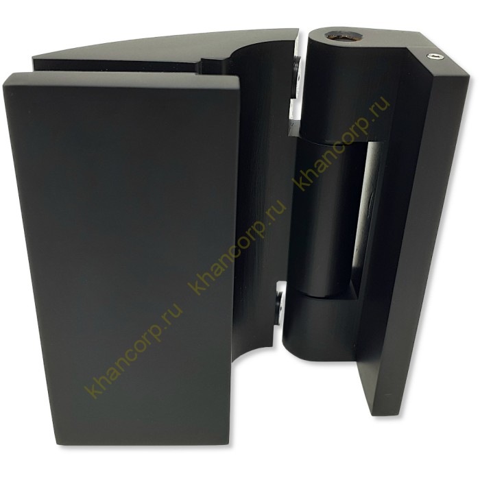 Петля Европа FDP-112 стена-стекло 90° с крышками, латунь/черный