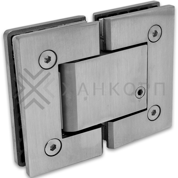 Гидравлическая петля Калипсо FDP-162 стекло-стекло 180˚, нержавейка/матовая