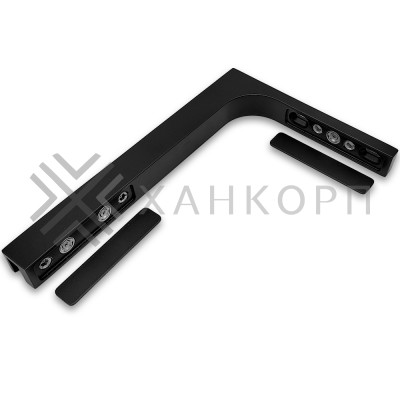 Угловой стабилизатор Диор FDK-4L стена-стекло 90˚ левый, нержавейка/черный