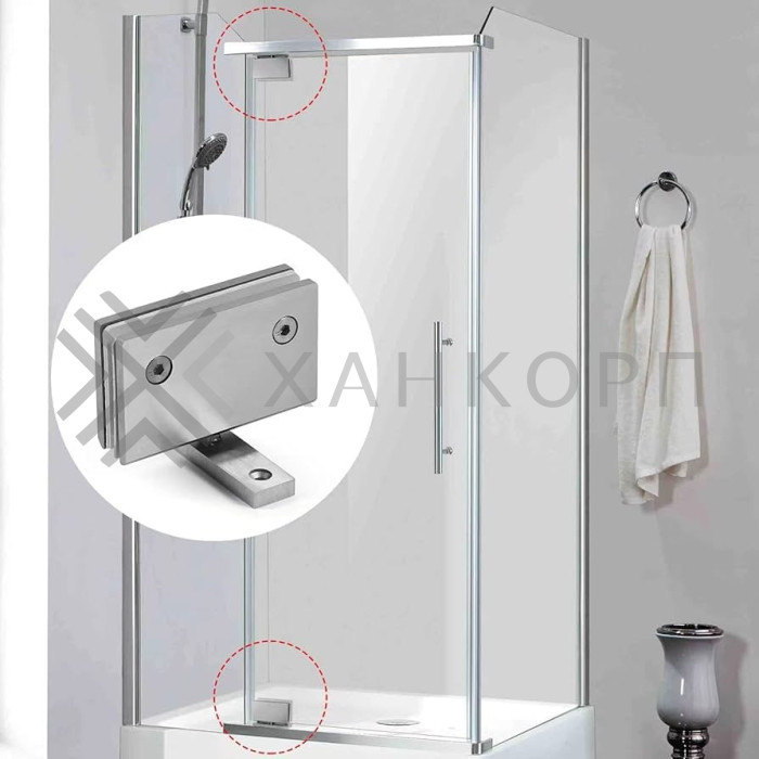 Петля Альфа α FDP-17 поворотная 360°, нержавейка/черный